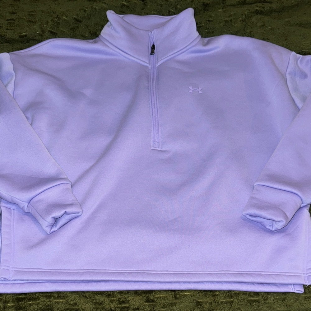 NWOT Under Armour Light Lavender Quarter-Zip Pullover XL
